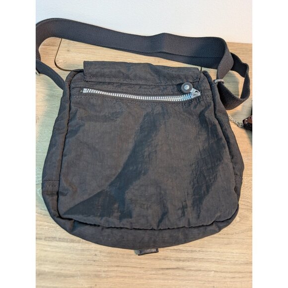 Kipling Lancelot Nylon Crossbody Bag Multi Pockes Black w/monkey - Picture 4 of 9